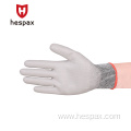 Hespax Protective Safety Glove PU Palm Coated Anti-cut